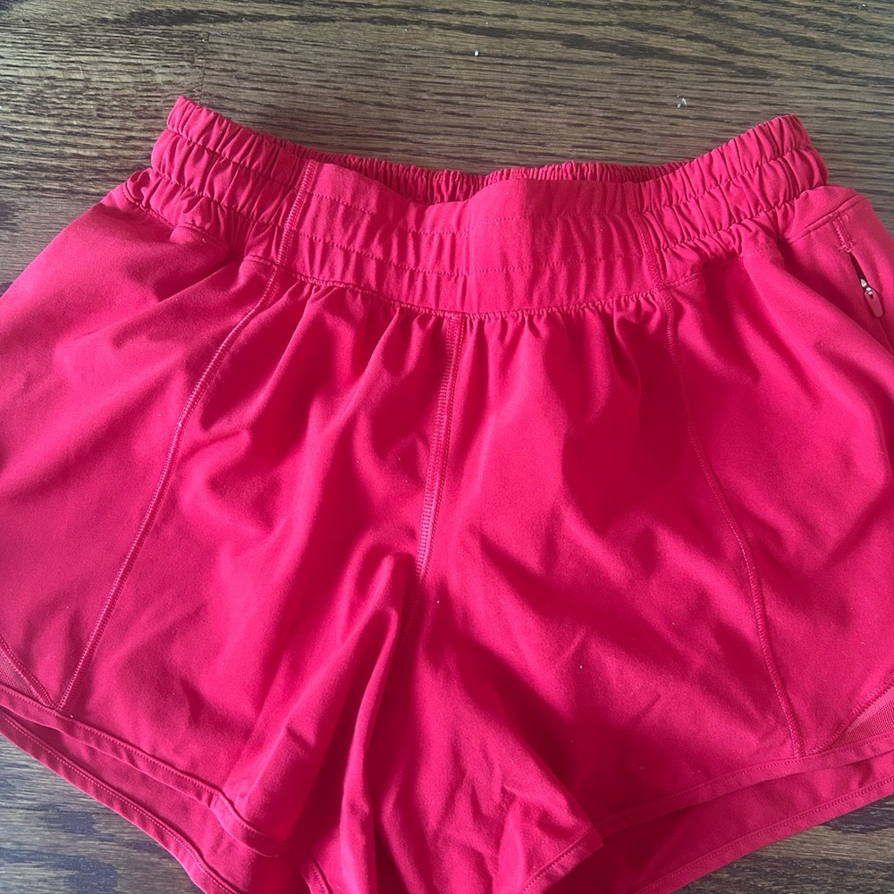 Lululemon Athletica Red Athletic Shorts Lightweight Moisture-Wicking